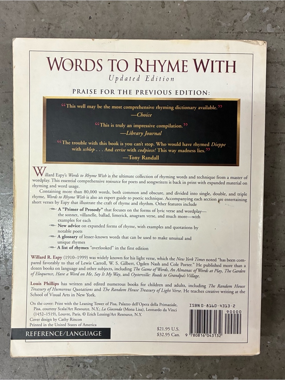 Words to Rhyme With — Paperback Reference Book - Picture 2 of 2